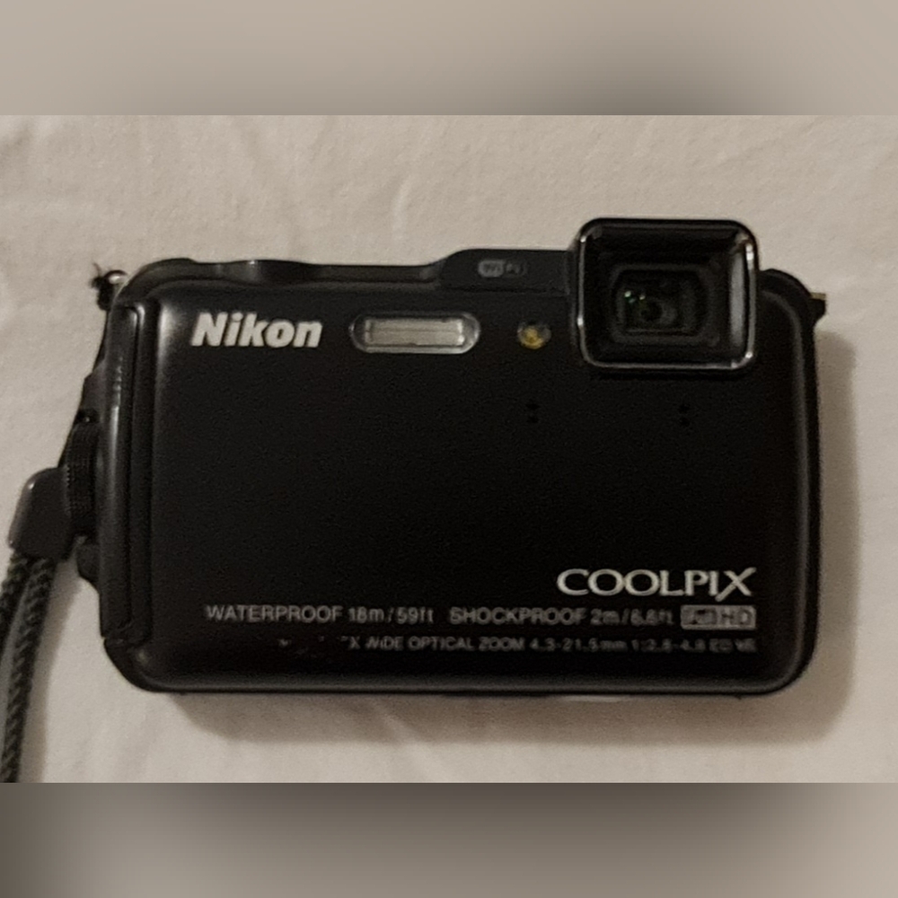 Nikon Coolpix Black Waterproof Camera